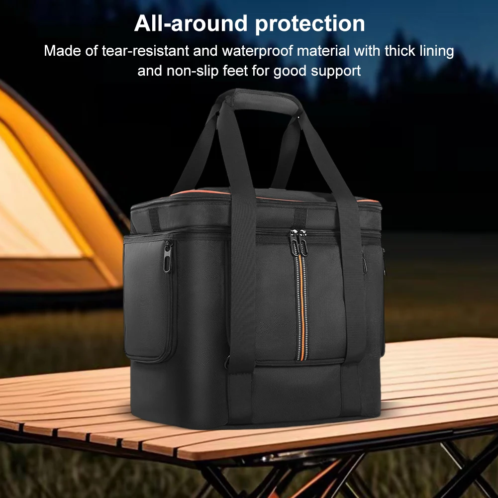 Bolsa de Estuche de transporte para Jackery Explorer 2000 V2 700 Plus/2000 V2, bolsa de transporte de viaje anticaída con correa para el hombro y asa - imagen 3
