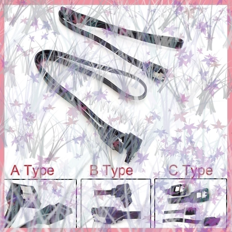 Cable SATA 2,0 de 40/45cm, línea de datos 3,0 a disco duro SSD, Cable adaptador recto de 90 grados para placa base Asus MSI Gigabyte B6 - imagen 2