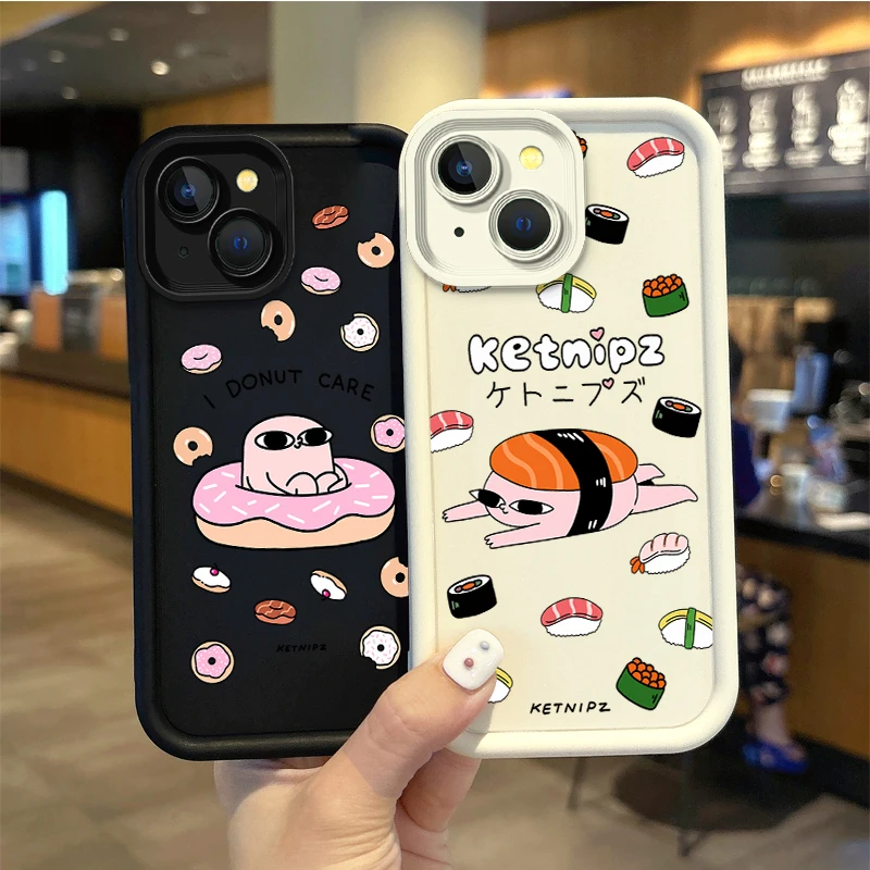 Nueva funda de teléfono k-ketnipz de dibujos animados a la moda para iPhone 16 Pro Max 15 14 13 12 11 Pro XR X XS Max 8 7 funda de silicona a prueba de golpes - imagen 2