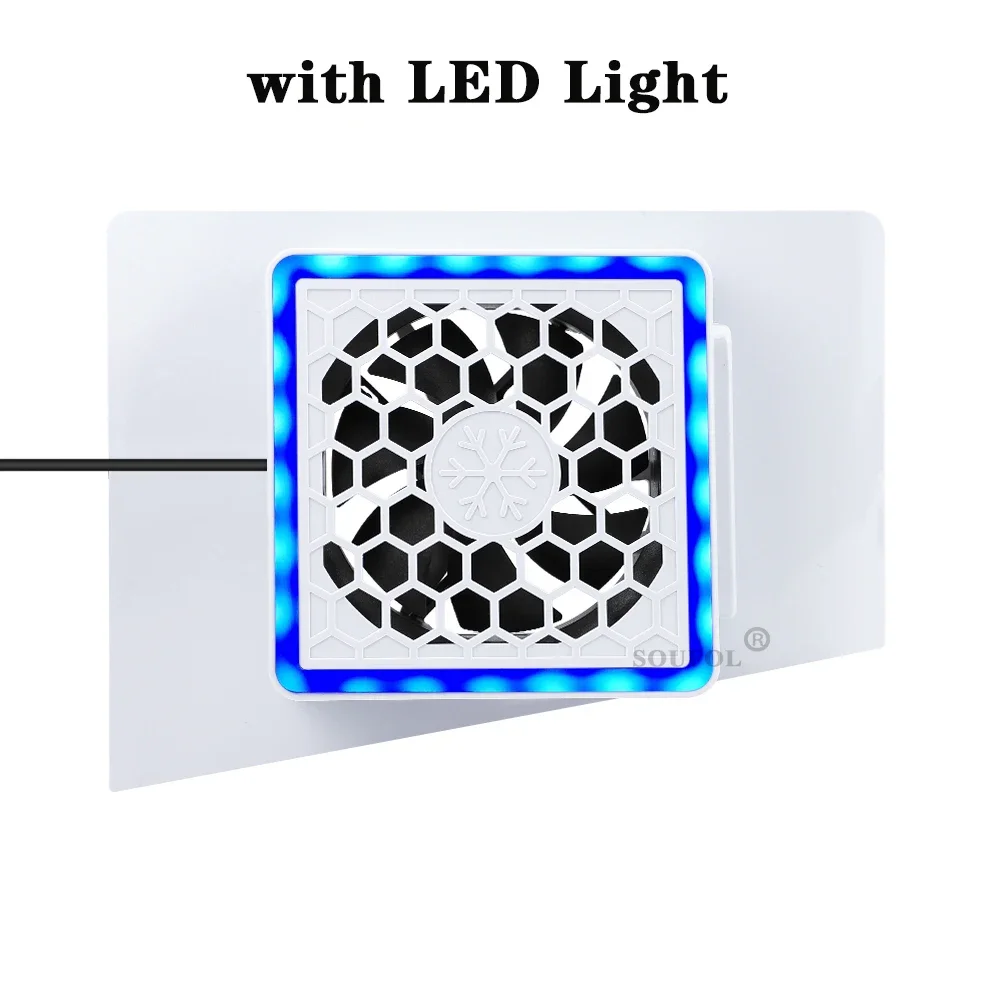 Ventilador de refrigeración lateral para PS5 SLIM con luz LED, 2 puertos USB, consola de juegos, accesorios de refrigeración, envío directo - imagen 5