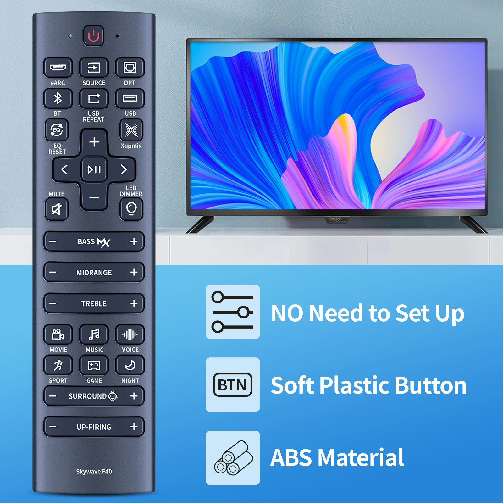 New Remote Control For ULTIMEA Skywave F40 Soundbar - imagen 3