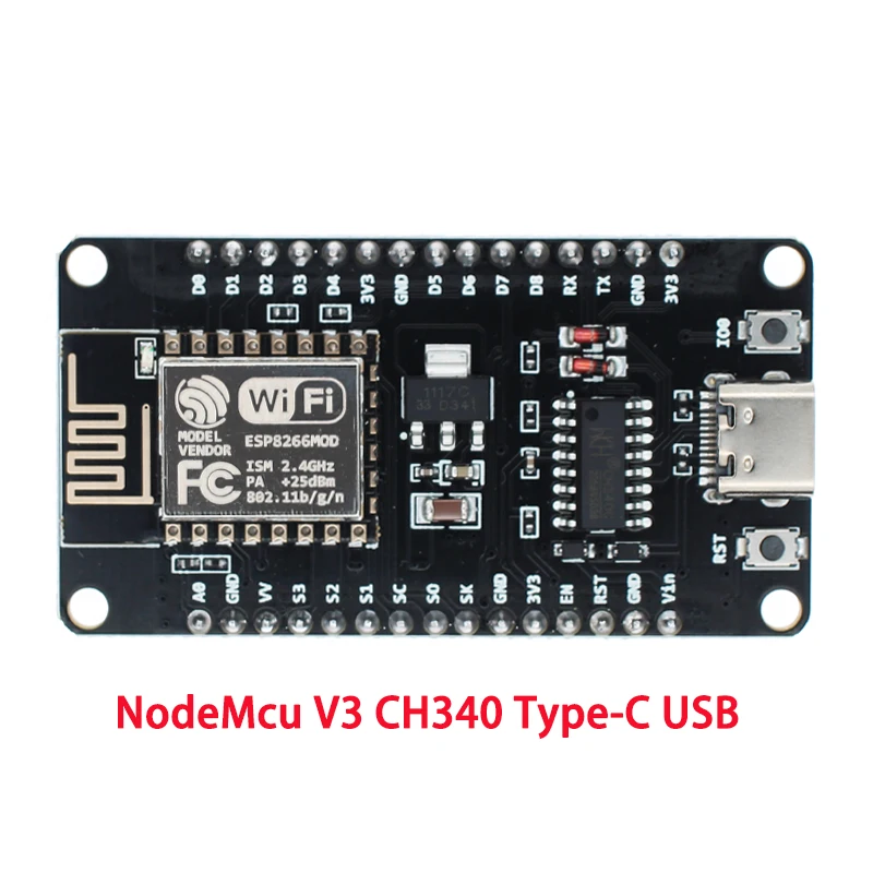 Módulo inalámbrico con antena de pcb, base para tablero de desarrollo de Internet de las Cosas, CH340/CP2102 NodeMcu V3 V2 Lua WIFI, ESP8266 ESP-12E - imagen 2