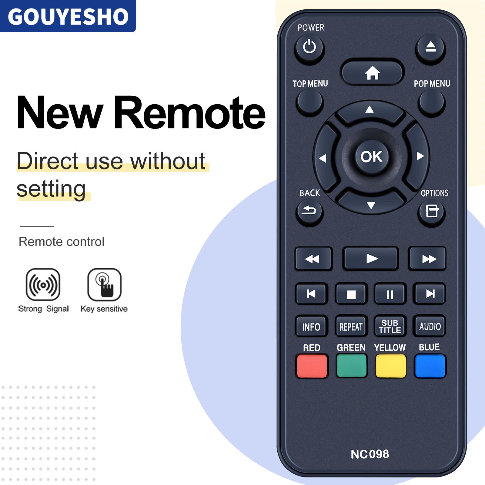 Nuevo Control remoto NC098 NC098UL para reproductor de DVD Philips Blu Ray Disc BDP1502/F7