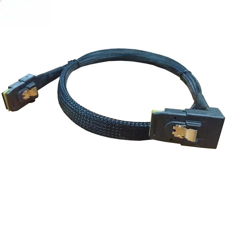 Mini Sas SFF-8087 Par SFF-8087 Servidor incorporado de 90 grados Cable de alta velocidad 12G Voltaje de 300 V Resistencia de aislamiento de 500 MΩ - imagen 4