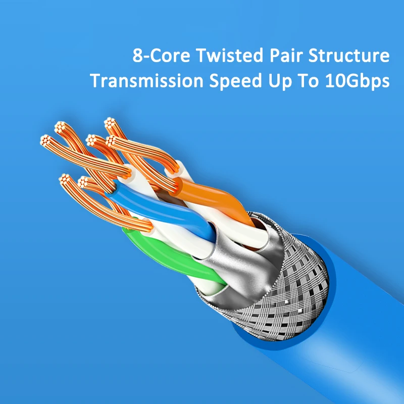 Cable Lan RJ45 C6AS SFTP Cable de conexión blindado por Internet multicolor, multímetro LSOH 1Gigabit 250MHz - imagen 5