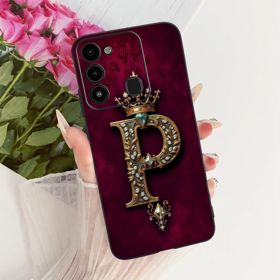 Para Tecno Spark GO 2022 funda KG5 KG5h nueva corona letras cubierta suave TPU funda de teléfono para Tecno Spark 8C Spark8C KG5k KG5j KG5n bolsas - imagen 5