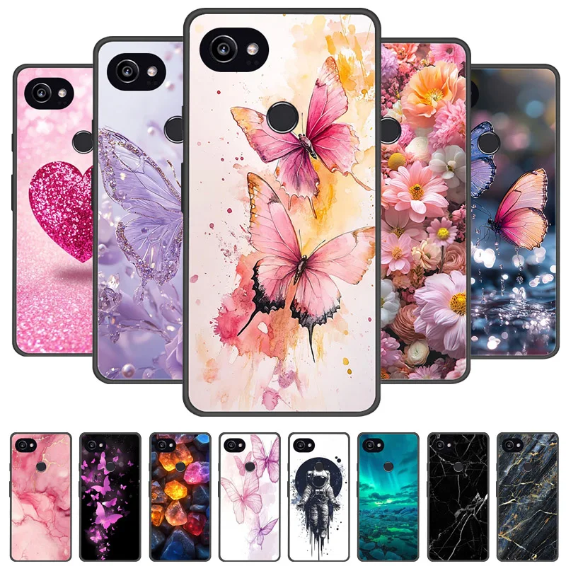 Para Google Pixel2 Pixel 2 3A XL funda trasera de silicona mate suave de mármol para Google Pixel 2 XL 2XL 3 3XL carcasa completa para teléfono
