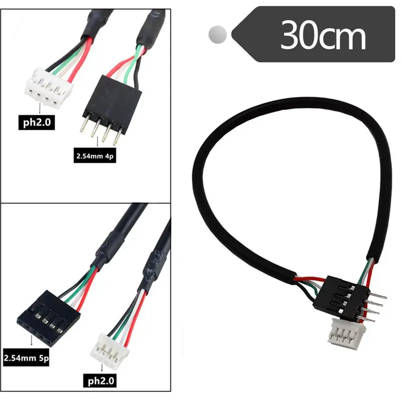 Placa base de Control Industrial del chasis PH2.0 a DuPont 2,54 4 pines macho 5 pines hembra Ph2.0 a Cable adaptador USB - imagen 2