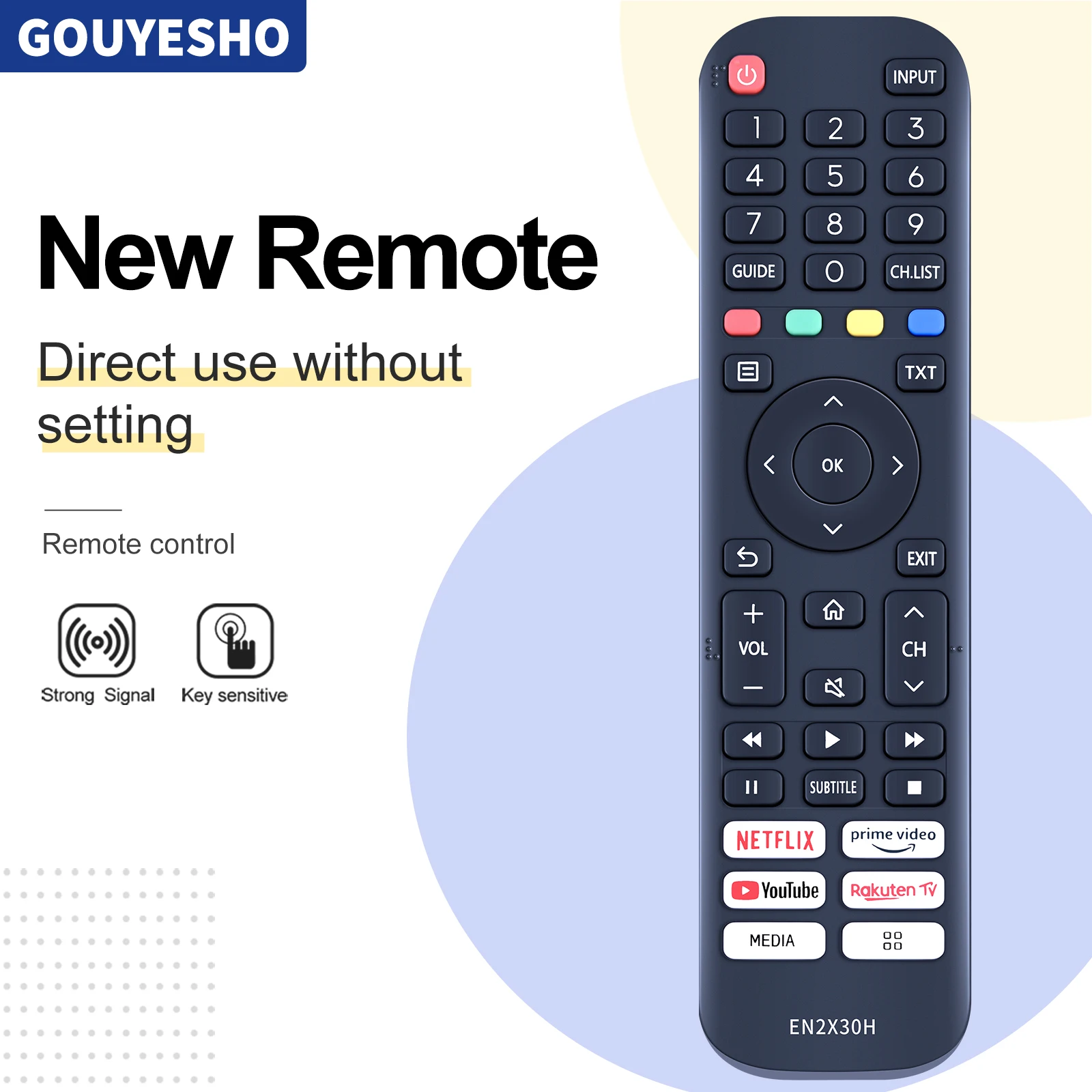 Mando a distancia para Hisense EN2X30H VIDAA TV, Control remoto 32A5600F, 32A5620F, 40A5600F, 40A5620F, A20251K, accesorios de TV inteligente para el hogar
