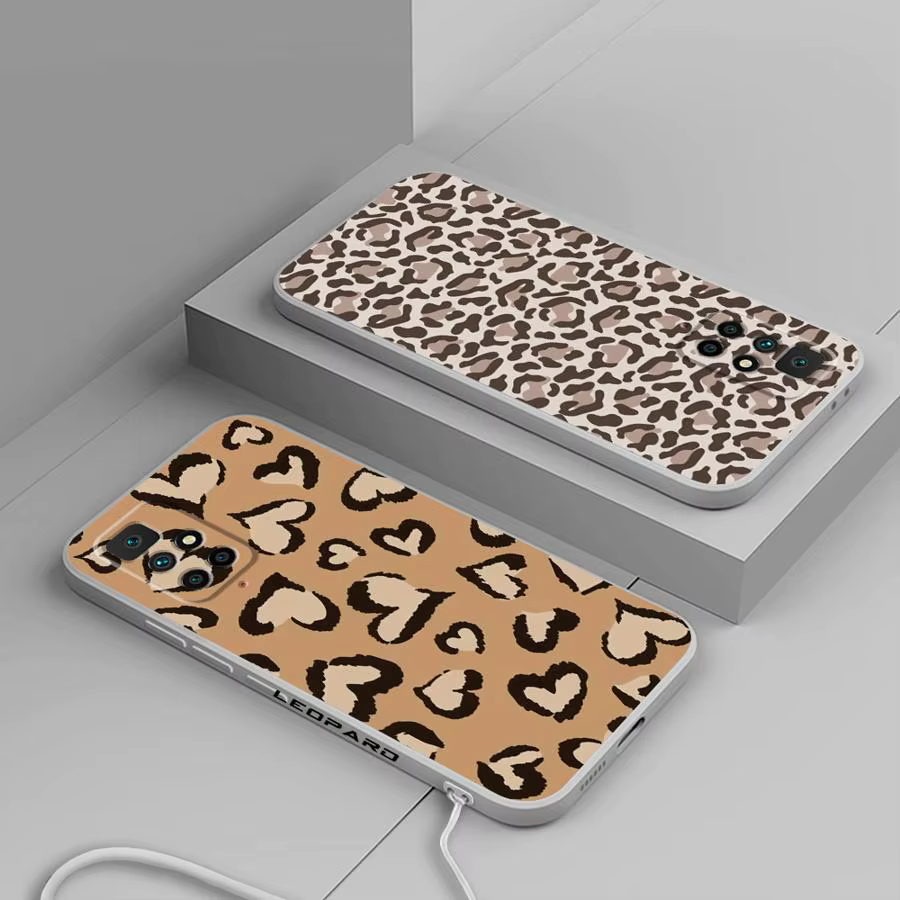 Funda de teléfono con estampado de leopardo para Xiaomi Redmi 9A 8 9i 12 K40 Pro 13C 14C 9 10 10C K60 Ultra 9T 9C A1 A2 funda suave