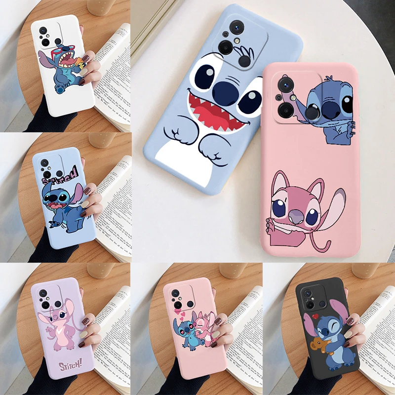 Para Redmi 12C 11A 4G Funda 2023 Linda Lilo Stitch Angel Funda de silicona suave delgada Coque Funda de dibujos animados para Redmi 12 C parachoques