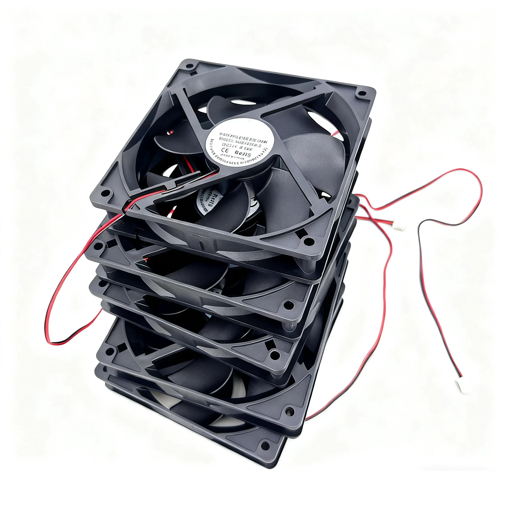 5 uds DC 5V 12V 24v 120mm 12cm 12025 ventilador 120mm * 120mm * 25mm ventilador de refrigeración sin escobillas 2PIN PC caja de ordenador refrigerador - imagen 3