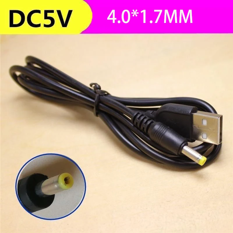 Cltgxdd 80-100cm 5V USB a DC Cable de carga Cable de carga 4,0x1,7mm enchufe 5V 1A Cable de carga de energía para PSP 1000/2000/3000 - imagen 3