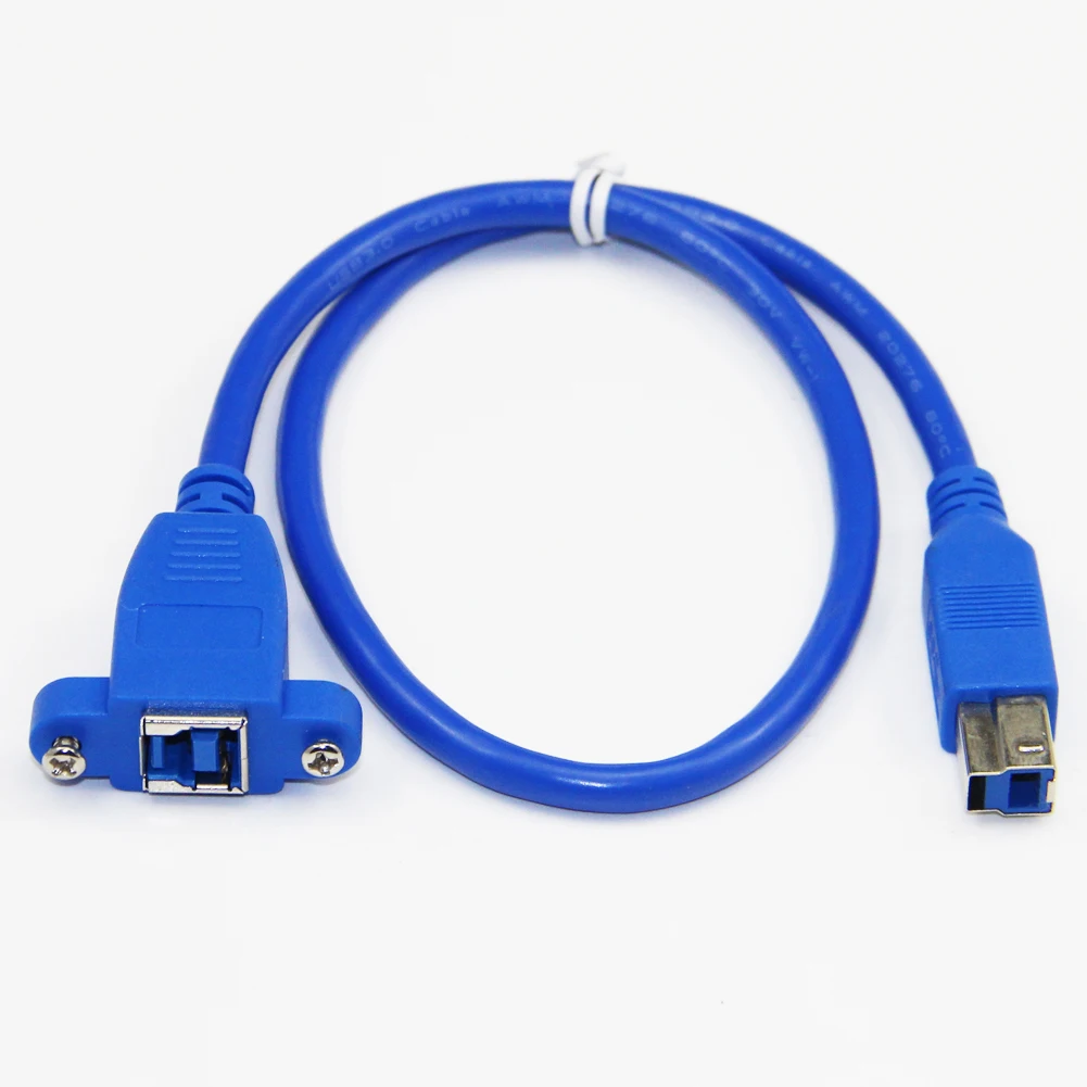 Bochara-cable de extensión USB 3,0 para impresora, USB 3,0, tipo B macho a USB 3,0, tipo B hembra, lámina + trenzado blindado, 50cm - imagen 5