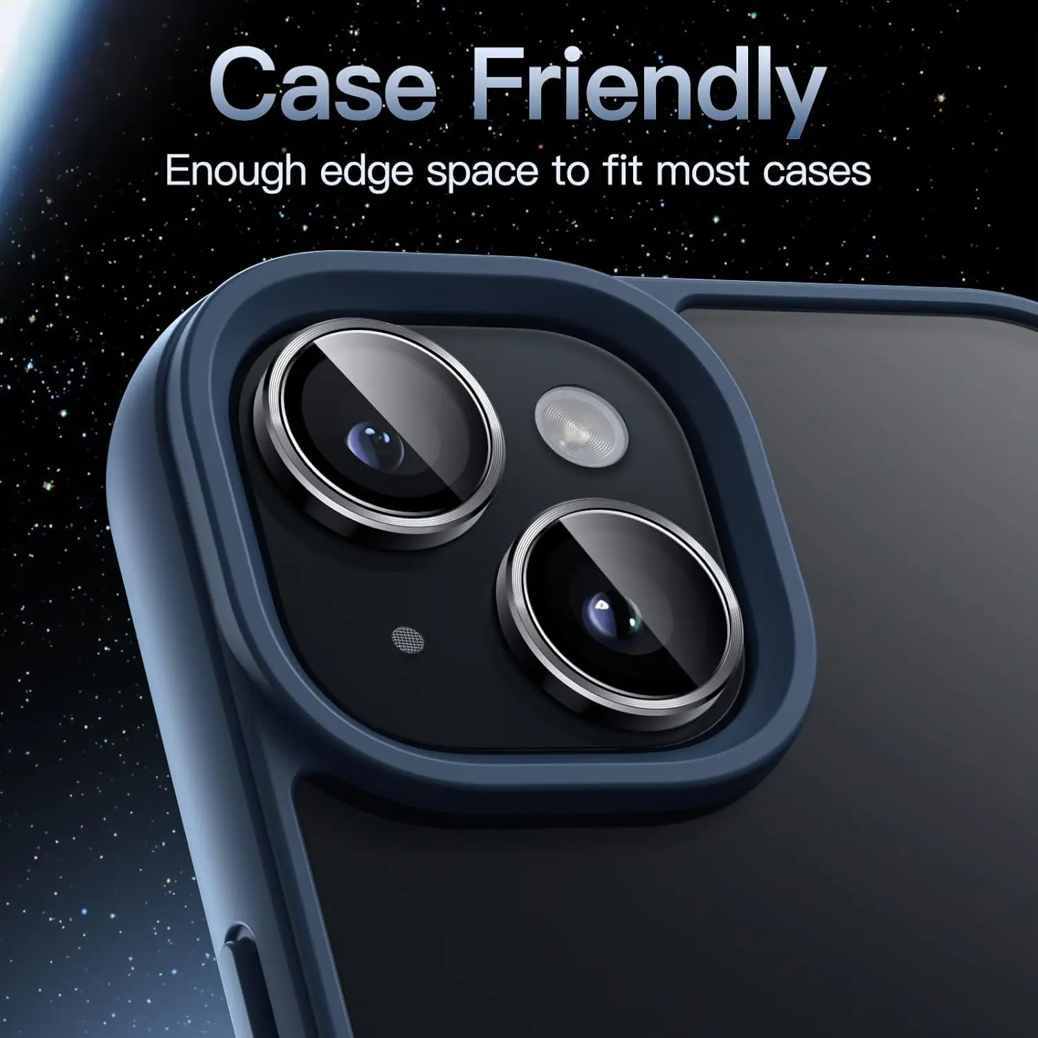 Funda protectora de lente de cámara de vidrio templado con purpurina de diamante para iPhone 15 Pro Max 14 Plus 13 Mini accesorios de protección para teléfono - imagen 3