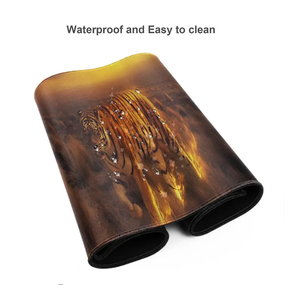 HYBXAXC-alfombrilla de ratón de tigre para Gamer, alfombrilla de ratón para Pc, accesorios para juegos, alfombrilla de escritorio, alfombrillas para teclado de ordenador, alfombrilla de ratón extendida de Anime para oficina - imagen 4