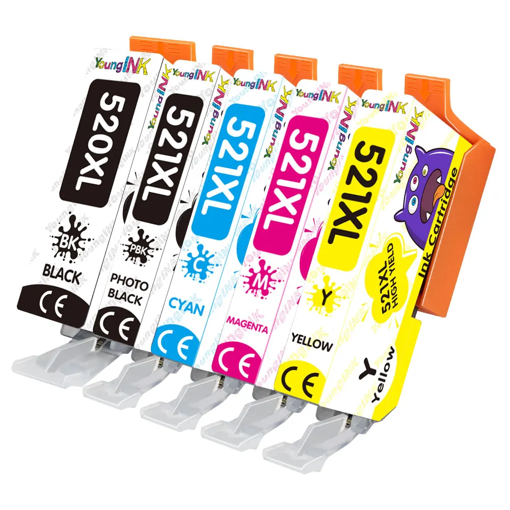 Cartuchos de tinta PGI 520XL 521XL para impresora Canon PGI 520 CLI 521 Compatible PIXMA IP3600 IP4600 IP4700 MP540 MP550 MP560 MP620
