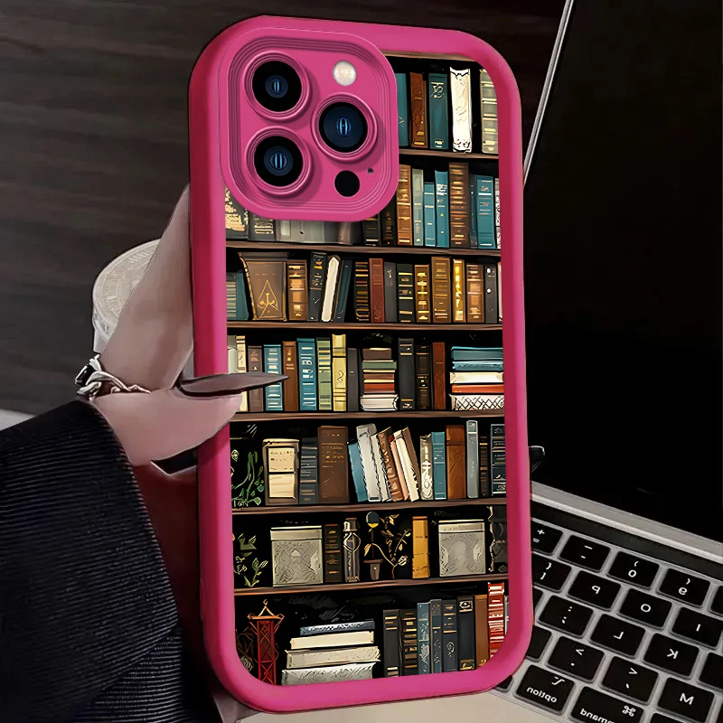 Funda blanda de estantería Retro de dibujos animados para iPhone 17 Air 16 16E 15 14 13 12 11 Pro Max X XS X S Max XR SE 2020 SE4 7 8 funda de silicona - imagen 5