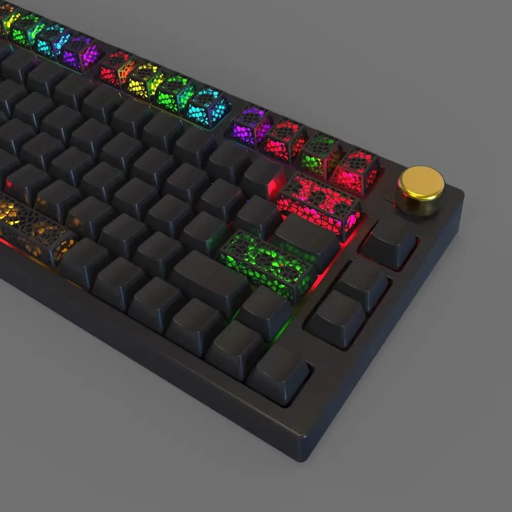 1 pieza de malla de perfil de cereza translúcido personalizado Keycap impresión 3D tapas de resina para teclado MX Switch ESC barra espaciadora Shift - imagen 3