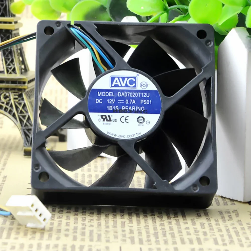 Ventilador de refrigeración de volumen de aire para ADDA DA07020T12U, 70mm, 7020, 70x70x20mm, 7cm, 12V, 0.70A, CPU de ordenador, 4 cables, 4 pines, PWM - imagen 5
