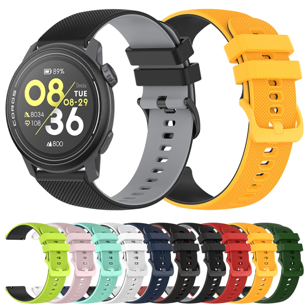 Correa de silicona para COROS PACE 3, 2, APEX 2 Pro, repuesto de pulsera deportiva transpirable, 22mm, 20mm, 46mm, 42mm