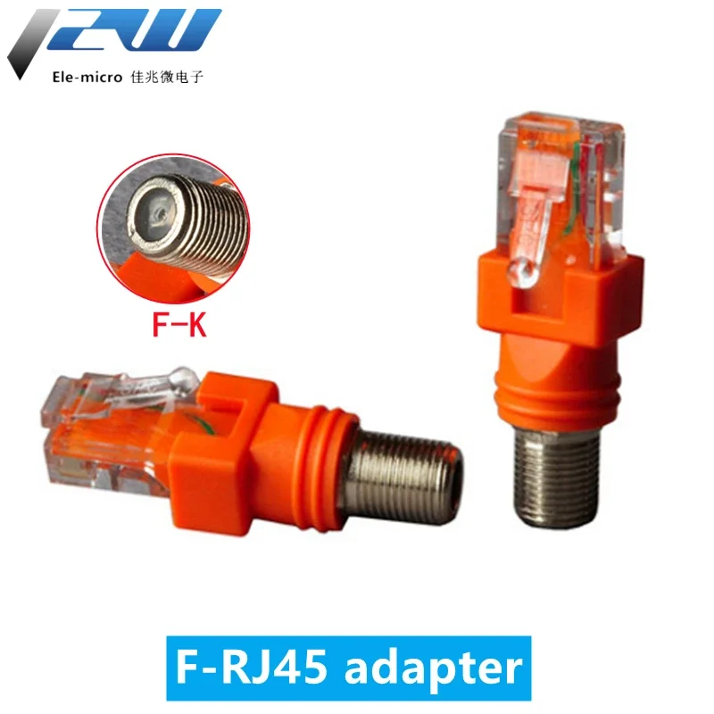 Conectores tipo F RF hembra a RJ45 macho, adaptador de acoplador de barril Coaxial, conectores RJ45 a RF BNC-RJ45/F-RJ45 - imagen 3