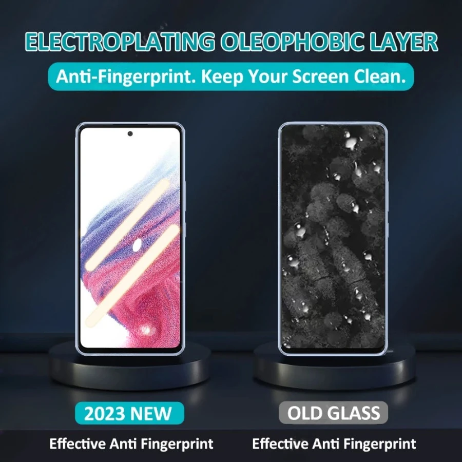 4 Uds vidrio templado para Samsung Galaxy A54 A24 A34 A23 A33 A52 A26 A36 A56 vidrio protector para Samsung F16 M16 M06 A06 A16 5G - imagen 5