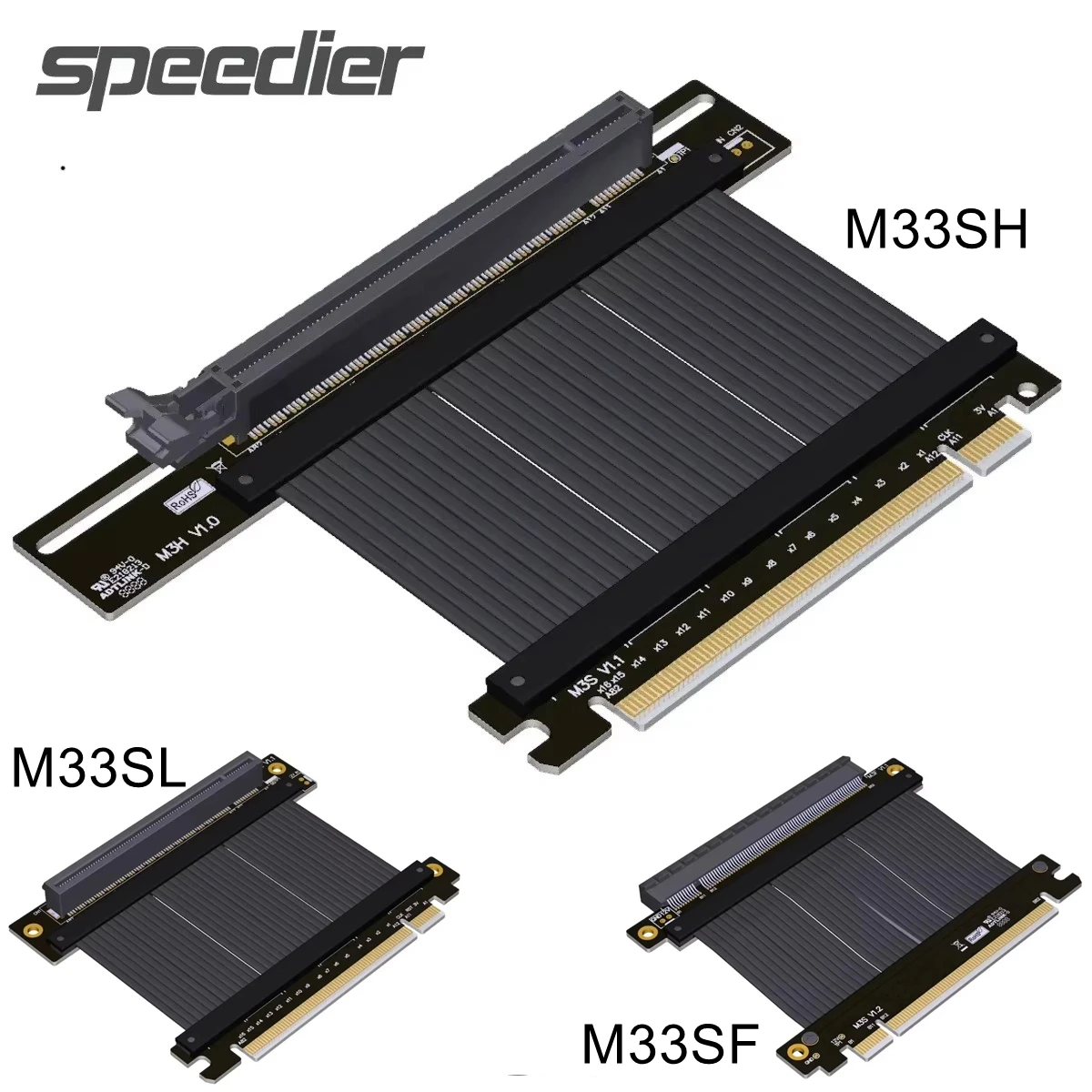 ADT-Link GPU Vertical de alta velocidad para juegos PCI Express 4,0 X16 Cable de extensión RTX GTX tarjeta de vídeo gráfica Universal Gen4 16x Riser - imagen 2