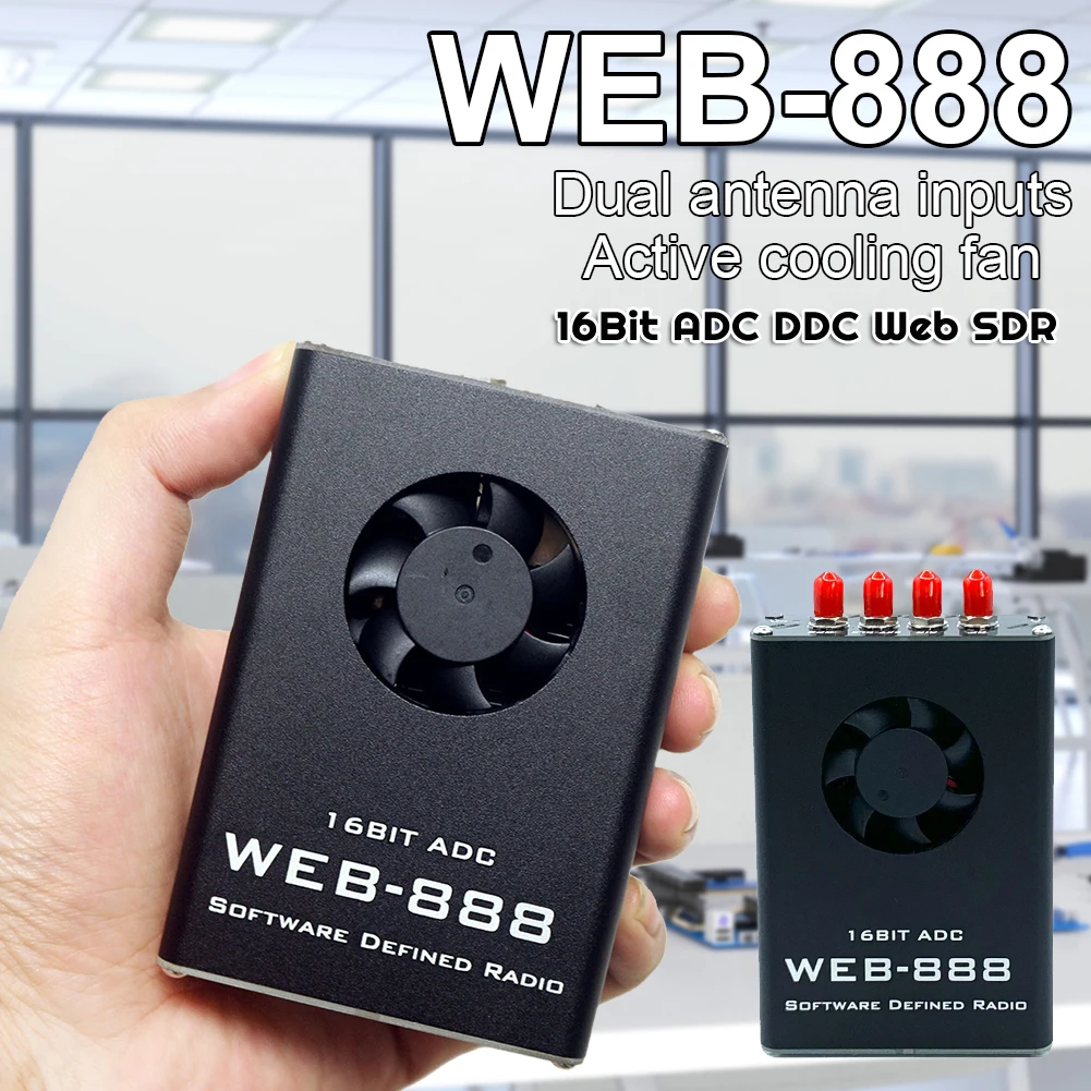Web-888 16Bit ADC DDC Web SDR 62M ancho de banda 10 KHz a 60 MHz HF VHF SDR receptor de Radio módulo GPS SDR receptor de Radio para aficionados