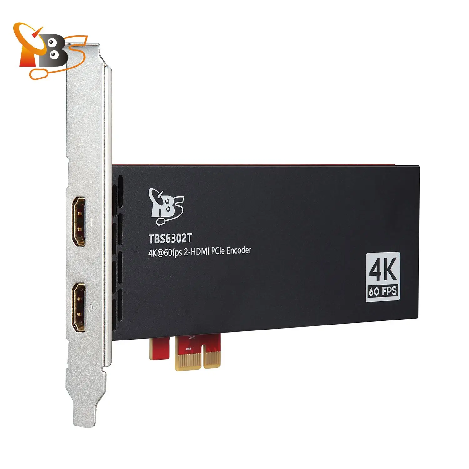 Tarjeta codificadora HDMI TBS6302T 4K@60fps | Tarjeta de captura PCIe de entrada HDMI dual para transmisión/transmisión en vivo |   Codificación H.264/H.265 - imagen 2