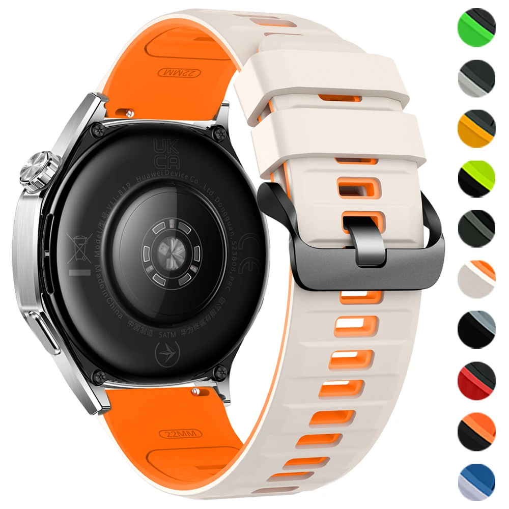 Correa de reloj de silicona suave de 22mm para TicWatch Pro 3 Ultra GPS/LTE, pulsera para TicWatch GTH 2/GTX/S2/E2/GTW/Pro X/Pro 2021