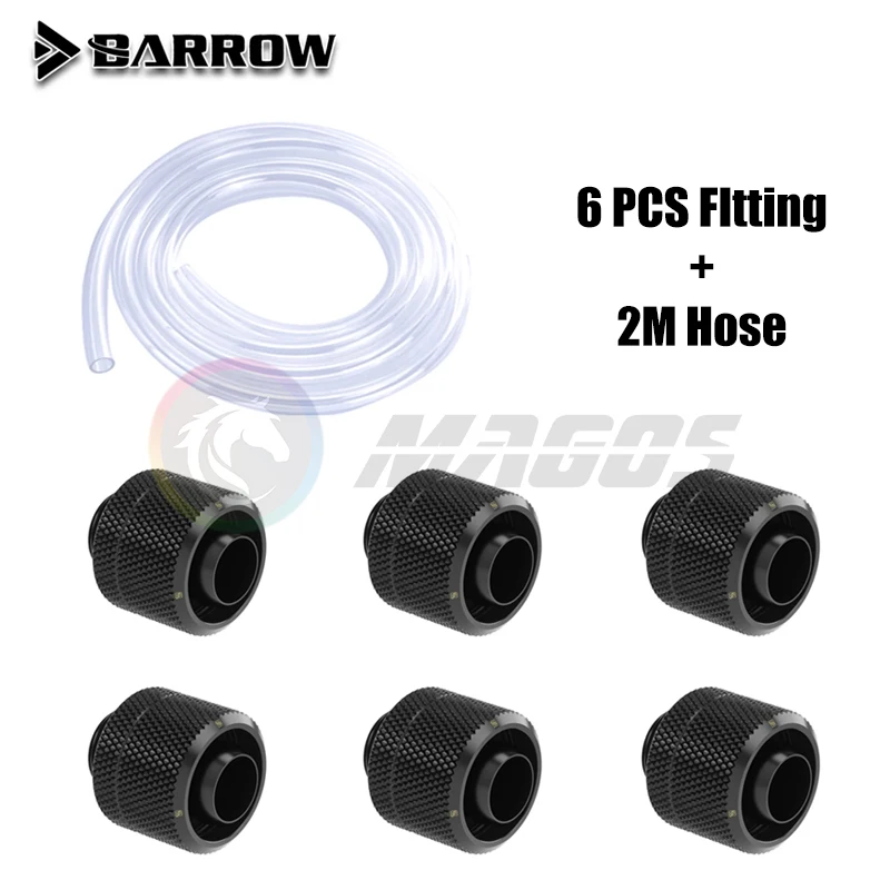 Kit combinado de accesorios de tubo blando para carretilla, sistema de refrigeración por agua para manguera, 3/8 "de espesor, 10*16mm, fino 10*13mm, negro, blanco y plateado - imagen 4