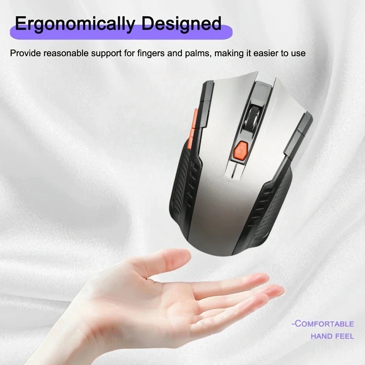 Ratón inalámbrico de 2,4 GHz con receptor USB, ratón óptico para Gamer de 1600DPI, 6 botones, accesorios para ordenador portátil, ratón para Gamer - imagen 5