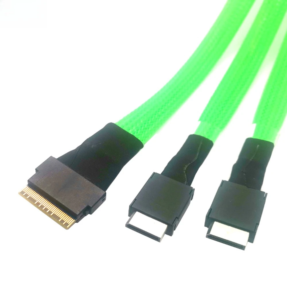 MINI SFF-8654 8I PCIE a SFF-8611 4I X2 Cable interno de servidor de alta velocidad Longitud opcional 0,5 M 1 M - imagen 4