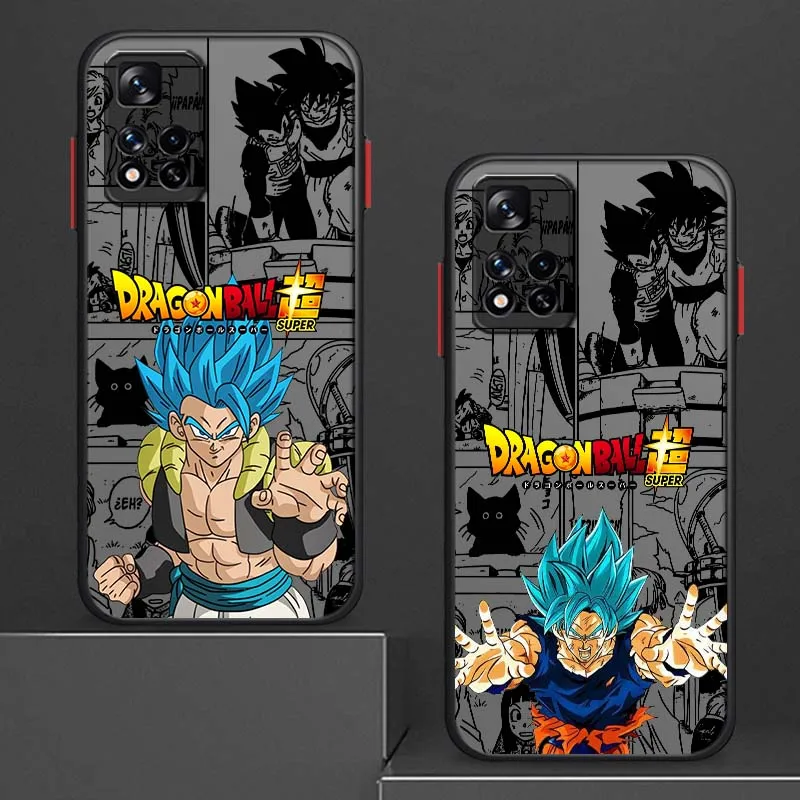 D-Dragon Ball Saiyan Anime Art para Xiaomi Redmi Note 14 13 12 11 10 9 Pro Plus 4G 5G funda de teléfono translúcida esmerilada - imagen 2