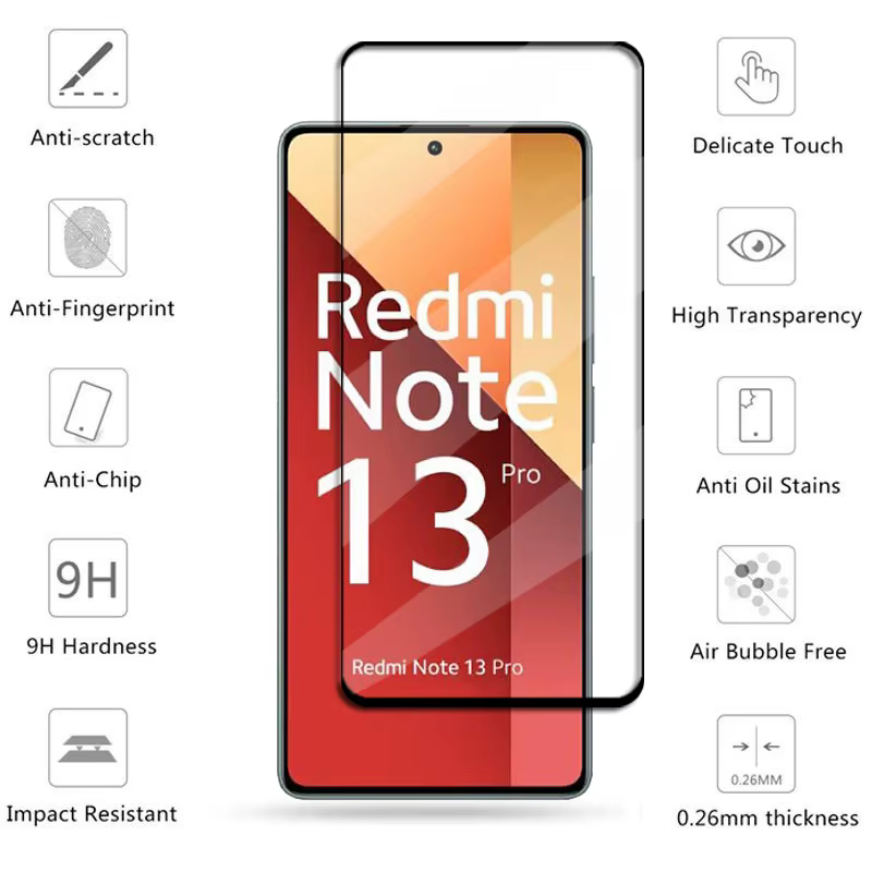 Redmi Note 13 Pro Protector Vidrio Templado para Pantalla 6 en 1 - imagen 5