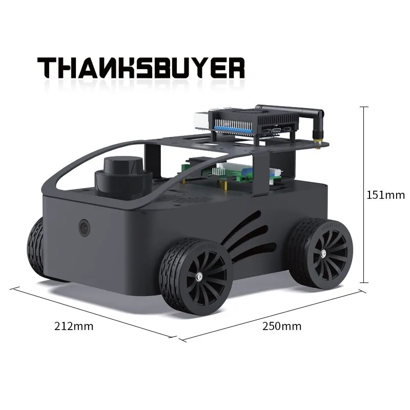 ROS2 V550 versión 4WD ROS Robot Kit de coche robótico LubanCat4 8GB Placa de desarrollo con profundidad + cámara RGB - imagen 3