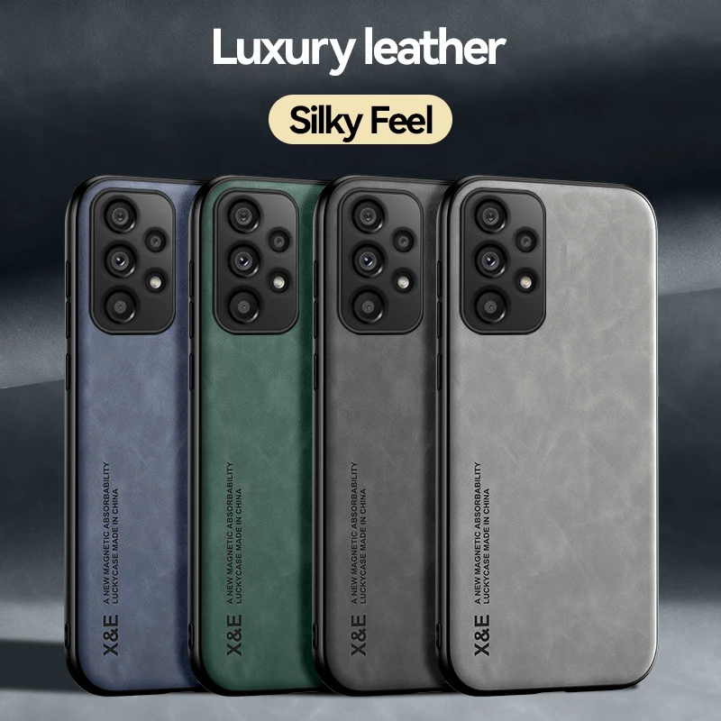 Funda de teléfono de cuero esmerilado magnético de hierro incorporado para Xiaomi Mi 15 14 13 13T Xiaomi15 Pro cubierta trasera mate delgada - imagen 4