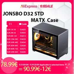 JONSBO D32 STD Caja PC Micro-ATX Negra con panel transparente