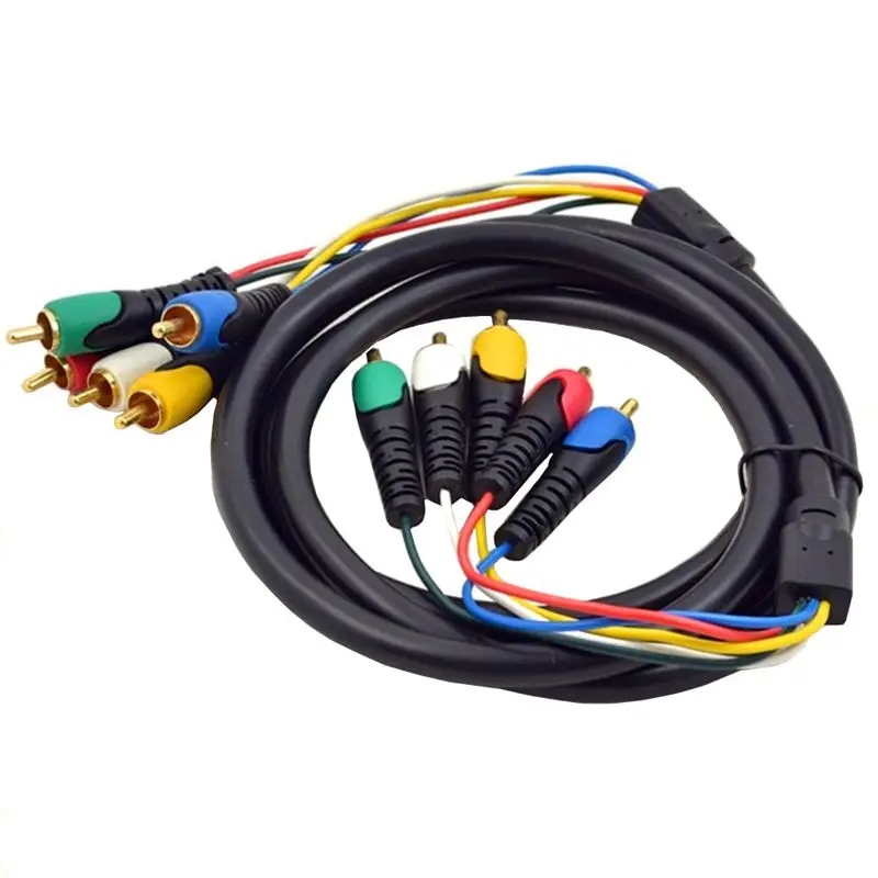 Cable de TV de alta definición 5 Cable de extensión de audio y vídeo Lotus 5 RCA macho RGB componente Cable de conexión de audio y vídeo - imagen 3