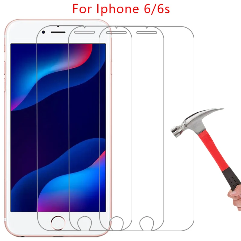 Vidrio templado protector para apple iphone 6 6s plus protector de pantalla en iphone6 6 s s6 6plus 6splus película i teléfono iphone ipone