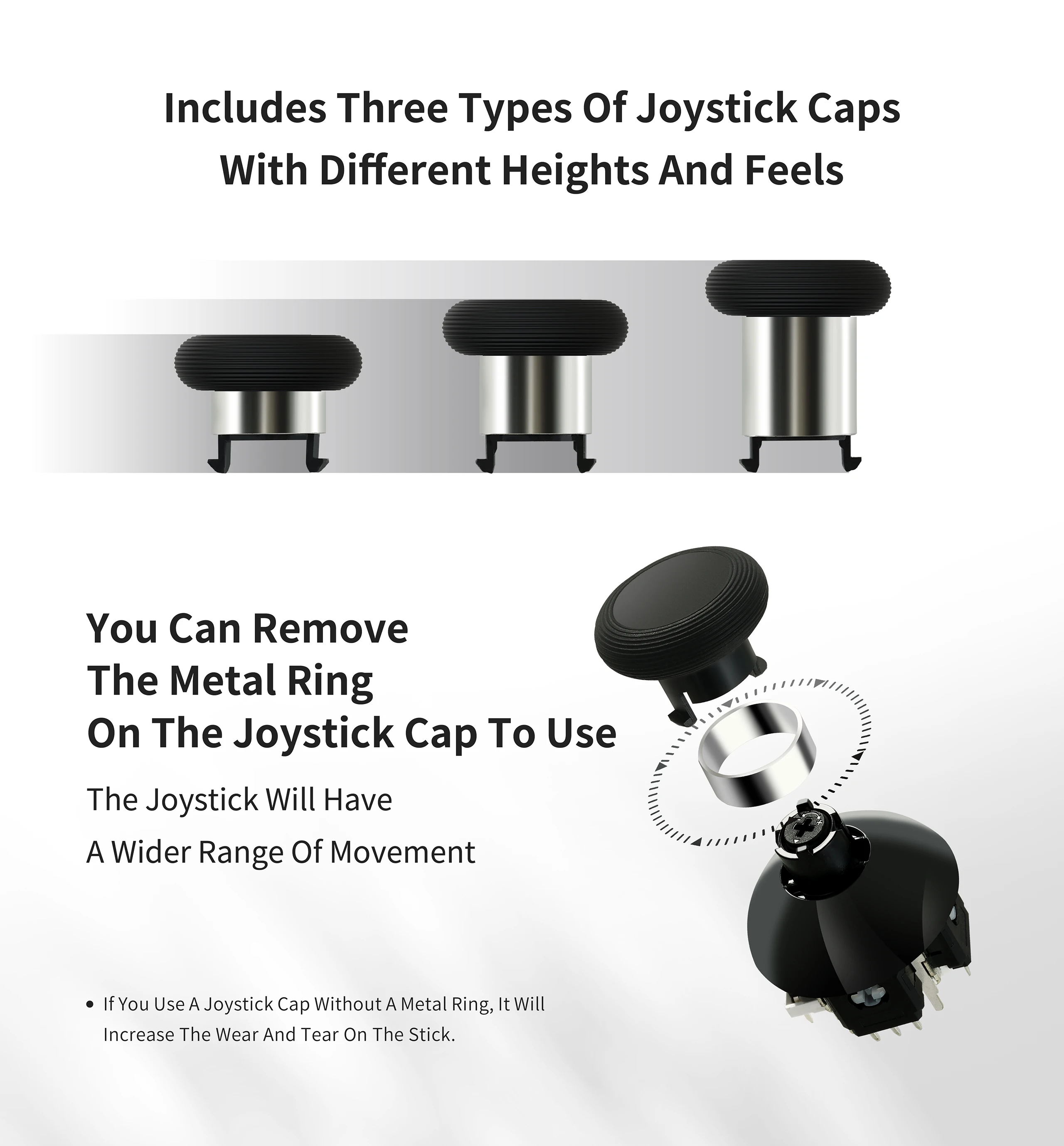 Gulikit 720 ° Joystick TMR ajustable de tensión NS55, Joystick para reparación de reemplazo para PS4 PS5 Switch Xbox Controller sin deriva - imagen 2