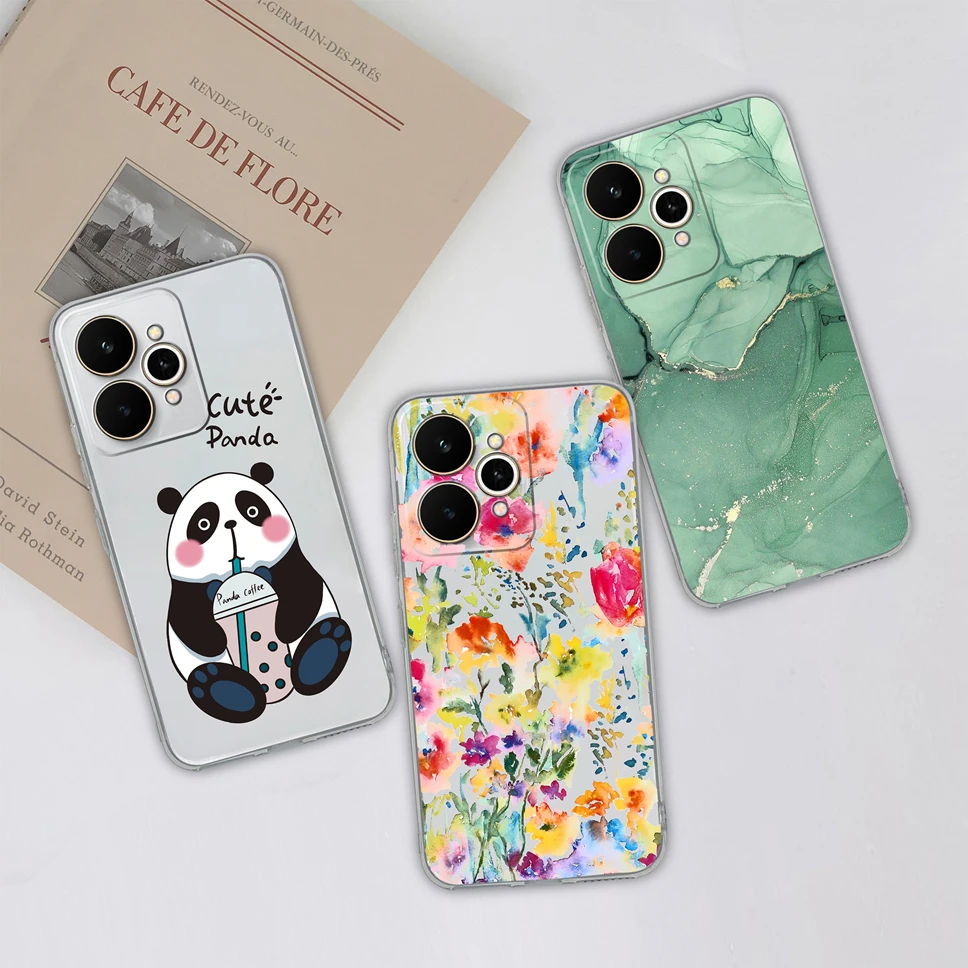 Funda para Realme 15 15 Pro 5G moda bonitas flores transparente suave silicona TPU funda de teléfono para Realme 15Pro funda ligera