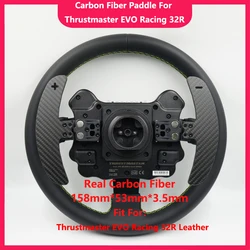 SIMPUSH-palanca de cambios de fibra de carbono, piezas de modificación Mod, accesorios para Thrustmaster EVO Racing 32R de cuero