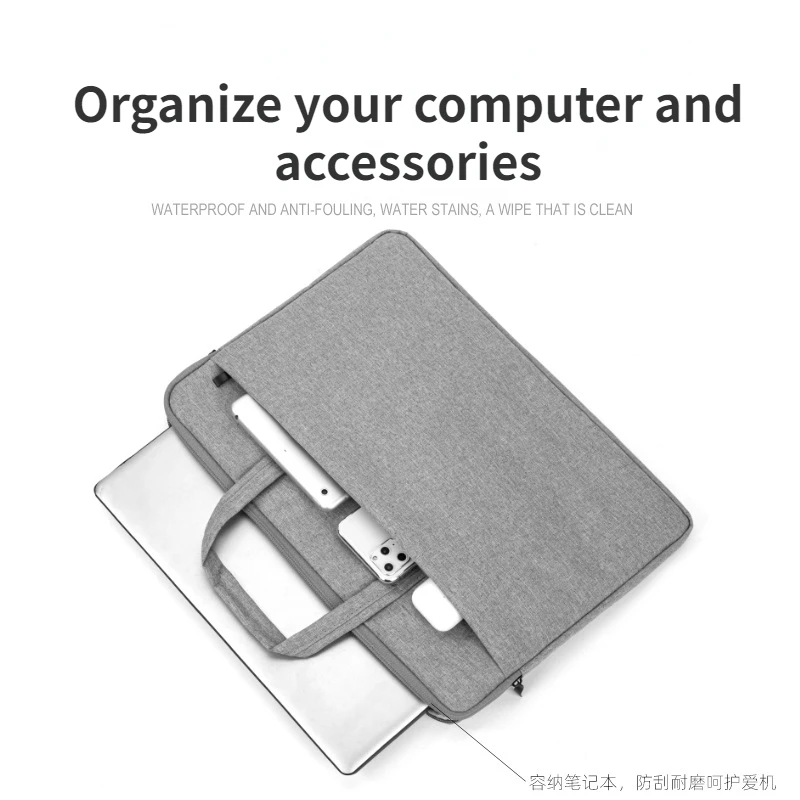 Bolsa impermeable para ordenador portátil, forro a prueba de golpes, 13/14/15/15 pulgadas, Apple, Huawei, Xiaomi, Lenovo, Asus, HP, Dell - imagen 5
