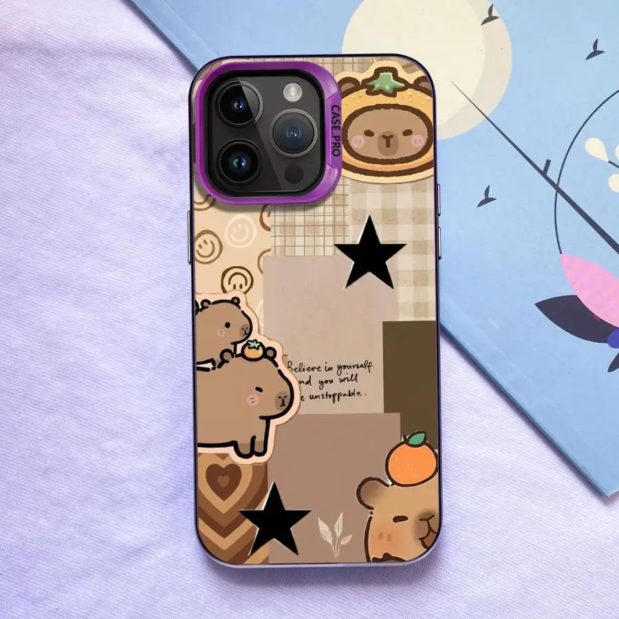 CapyBara Linda funda trasera para teléfono para iPhone 12 XR 15 Plus 17Air XS 16 17 Pro Max 13 16e 11 14 - imagen 4