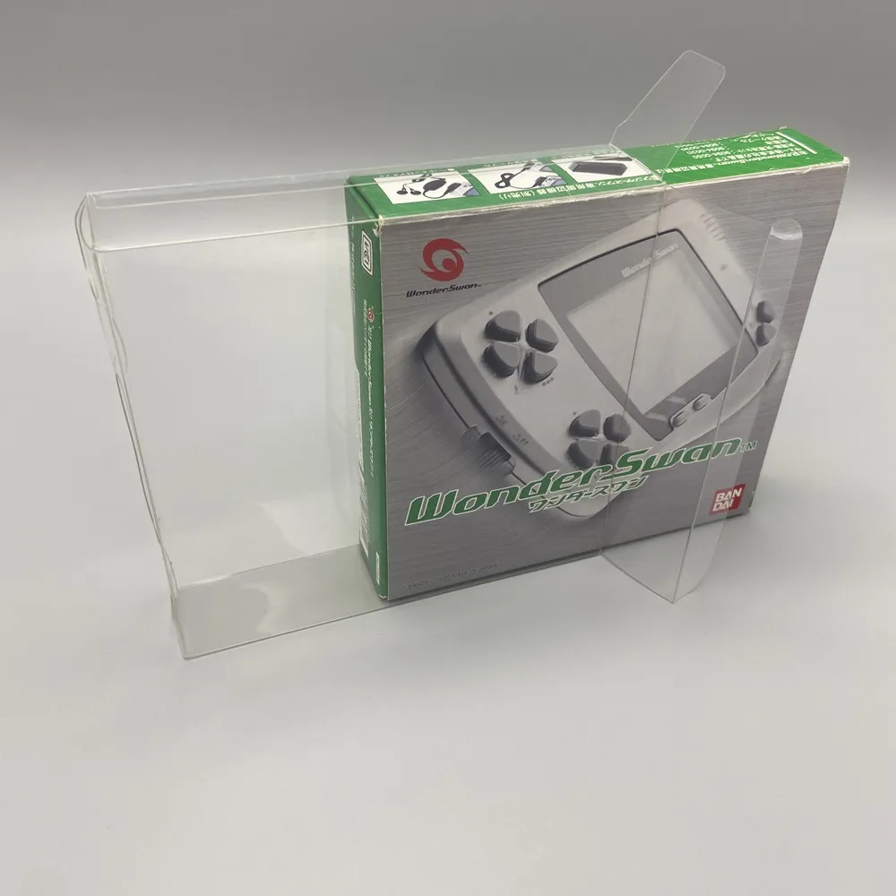 Protector de caja transparente para BANDAI Wonder Swan, cajas de recolección, almacenamiento TEP, carcasa de juego, estuche de exposición transparente