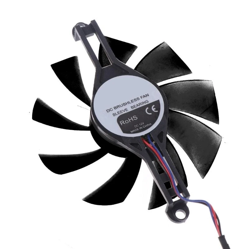 F3KE 1Pair Graphics Tarjeta enfriamiento VGA Coolers Ventilador 4 Pin 4 cables para Radeon RX 580 RX55 - imagen 3