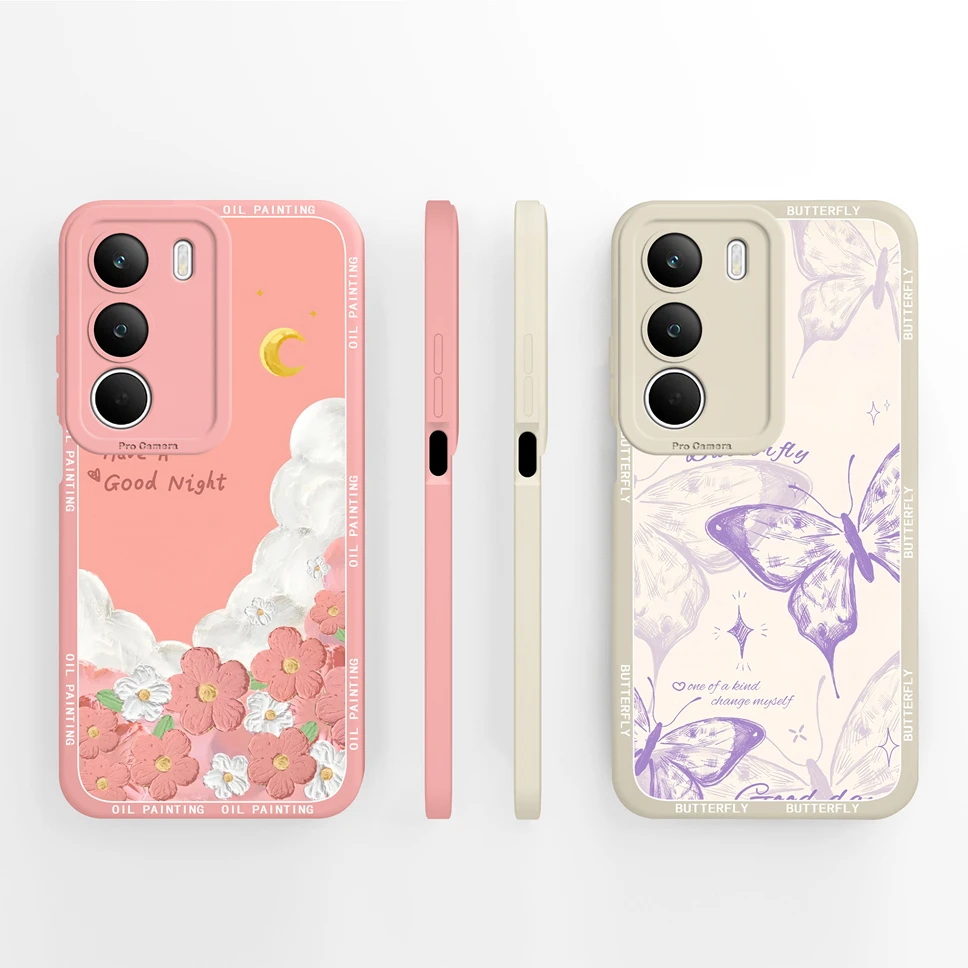Para Realme C71 4G funda de teléfono bonita mariposa suave parachoques de silicona líquida para Realme C 71 contraportada de alta calidad - imagen 3