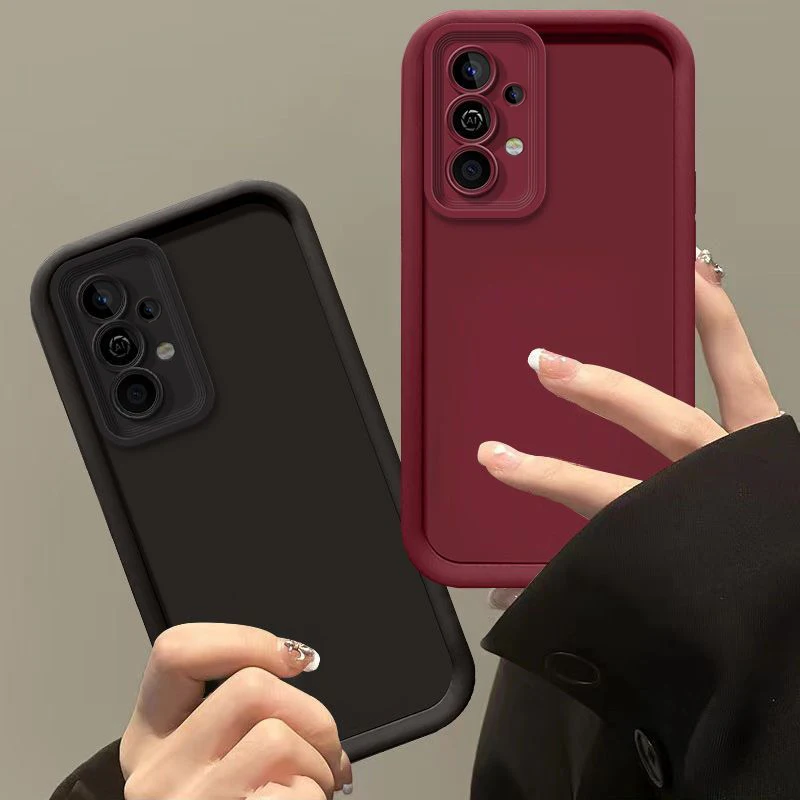 Funda suave mate de silicona anticaída para Samsung Galaxy A32 A52 A72 A13 A23 A33 A53 A73 4G 5G, funda protectora para cámara